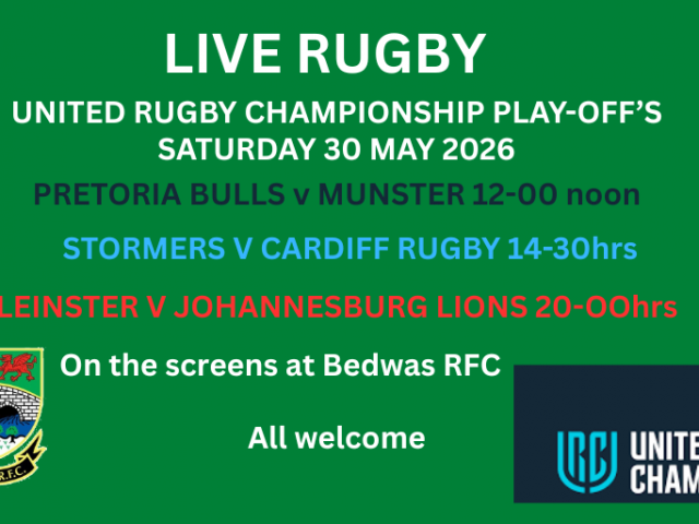 Televised rugby 30 May 2026